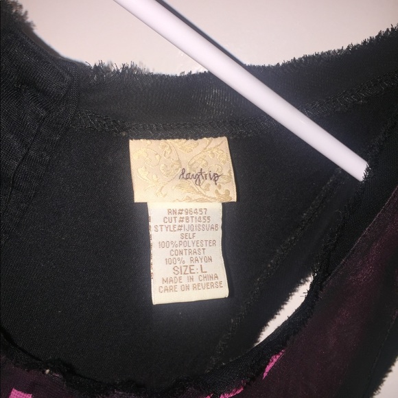 DayTrip Flow top navy and pink - Picture 3 of 3